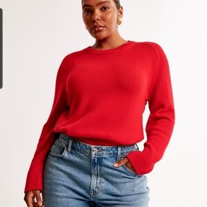 Abercrombie Best Seller sweater, red size Small
